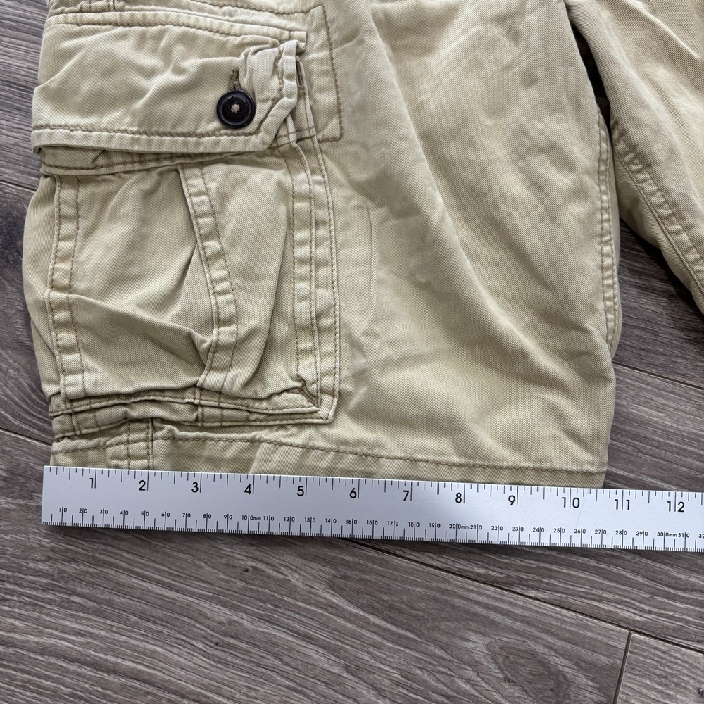 American Eagle Outfitters Mens 32 Cargo Shorts Khaki Classic Casual Utility Y2K - Picture 7 of 14